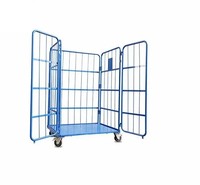 Chariot logistique à quatre roues de conteneur de rouleau de L1200W1000H1700mm durable de charge élevée pour le stockage de cargaison de logistique d'entrepôt