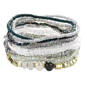 Bracelet extensible multicolore en perles superposables, accessoire de mode pour femme, à porter au quotidien - Product Image 5