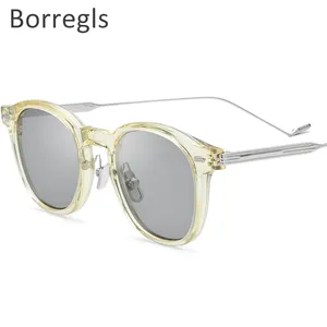 Borregls acetato titanio Anti Blue Light Glasses Men Fashion Retro Square Anti-Blue Rays occhiali da vista 2021 New Women Eyewear EDD