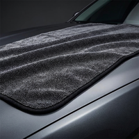 Lot de 60x90cm Serviette en microfibre grise à boucles torsadées 600GSM Grande taille pour séchage de voiture avec logo personnalisé pour le detailing