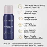 Spray Fixateur de Maquillage OEM ODM Brume Fixatrice avec SPF 10 Écran Solaire pour Visage et Corps Femme Léger