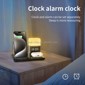 Magnete 2024 stazione notturna antiurto copertura veloce da comodino digitale caricabatterie Wireless con sveglia per <span class=keywords><strong>Apple</strong></span> Smartphone ricarica - Product Image 3