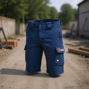 Pantalones Cortos Ttake Regular Workwear Azules M con Diseño de Bolsillos Cargo - Product Image 3