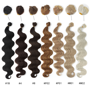 حزم شعر صناعي مقاوم للحرارة بالجملة، شعر متموج عالي الجودة من الألياف الاصطناعية بطول 26 بوصة - Product Image 4