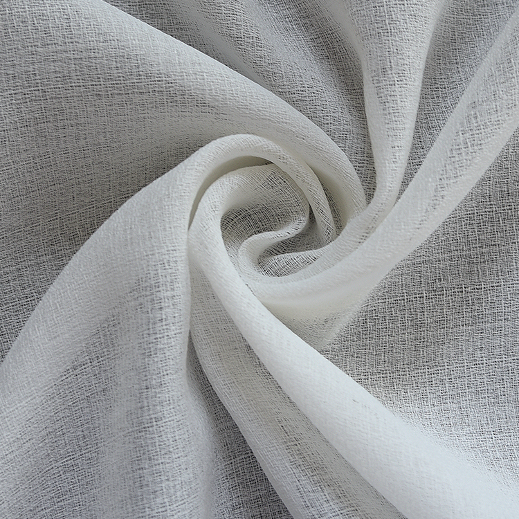 100% polyester fire retardant natural linen sheer for curtain