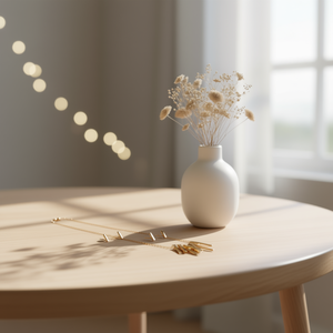 Conjunto de Joyería Linda Half Moon, Collar Minimalista Chapado en Oro, Aretes de Botón para Mujer, Uso Diario - Product Image 3