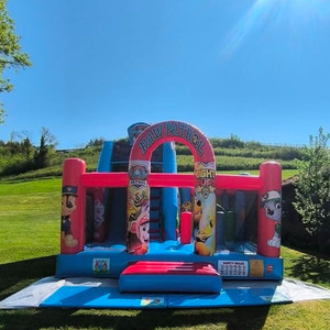 Château Gonflable Géant avec Toboggan et Zone de Saut pour Enfants et Adultes, Matériau PVC, 6mx6mx4m, Capacité 720kg, avec Souffleur - Product Image 5