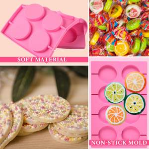 BPA Free Antihaft-Hart bonbon form Silikon Runde Lutscher Bonbon formen Schokoladen kuchen Dekorieren Gebäck form - Product Image 3