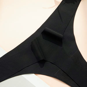 कम कमर बर्फ रेशम टंगा जी-स्ट्रिंग पैंटी अदृश्य फिटनेस महिलाओं के लिए महिलाओं की पैंटी - Product Image 5