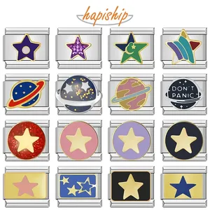 Hapiship italiano charme pulseira atacado aço inoxidável italiano encantos Pulseras estrela charme ZH028 - Product Image 1
