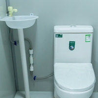Cabine de toilette modulaire préfabriquée ISO SGS, panneau sandwich, mobile, portable, écologique, personnalisable, pour extérieur, école, atelier