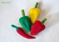 Jouets en feutre doux 100% laine Waldorf pour jardin de cuisine, en feutre aiguilleté, fruits et légumes : oignon, carotte, aubergine
