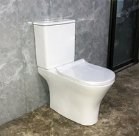WC moderne en céramique à double chasse certifié CE, fabriqué à Chaozhou, avec siphon en S et installation au sol