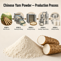 Poudre de Yam Chinois Pur en Gros, Poudre de Yam Huai Ultra Fine 200 Mesh, Sans Additifs, Marque Privée OEM pour Boisson Solide