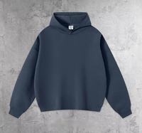 Sweat à capuche ample IKDEER personnalisé en coton épais 100 % sans cordon, avec logo sur mesure, pull molletonné surdimensionné