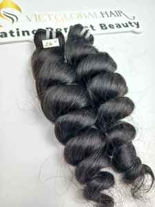 Extensiones de Cabello Humano Vietnamita de Lujo, Doble Trama, Ondulado, Rizado Suelto, Natural, Suave, Sin Enredos, Cutícula Alineada - Product Image 5