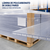 Plaque de polycarbonate alvéolaire 4mm 6mm double paroi bleu lac pour terrasse