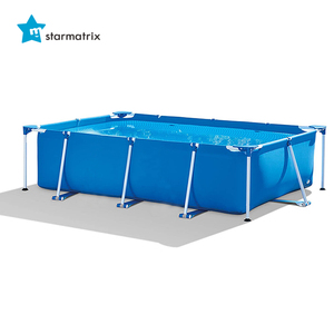 Pool Plastic Pool STARMATRIX P12200081 Rectangular Steel Frame Pool Portable Plastic Pool Customized Steel Frame Outdoor Endless