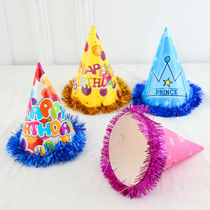 Niños adultos Primer Año papel corona fiesta cumpleaños fiesta suministros vestir pastel sombrero Feliz cumpleaños sombrero de papel - Product Image 2