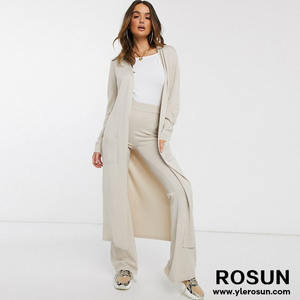 Maxi <span class=keywords><strong>Cardigan</strong></span> da donna ROSUN personalizzato in morbida <span class=keywords><strong>viscosa</strong></span> di alta qualità a maglia taglie forti Casual Winterwear fornito dal venditore - Product Image 3