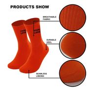 Vente en gros de chaussettes de haute qualité avec logo personnalisé Chaussettes d'athlétisme à la mode en coton Chaussettes à motif avec logo personnalisé