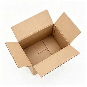 En stock, boîte en carton ondulé brun, logo personnalisé, impression de taille personnalisée, boîte d'emballage pliable en kraft pour la logistique, l'expédition et le stockage - Product Image 2