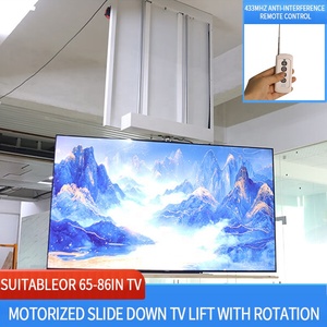 Support de télévision motorisé <span class=keywords><strong>escamotable</strong></span> en acier laminé à froid, réglable en hauteur par commande électrique, pour montage au <span class=keywords><strong>plafond</strong></span> ou dissimulé dans une armoire de <span class=keywords><strong>lit</strong></span> - JGST - Product Image 1