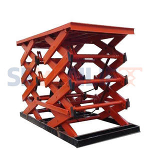 6 tonnes 10000kg 15 tonnes 20 tonnes de capacité de chargement plate-forme hydraulique stationnaire d'ascenseur de cargaison de ciseaux 10 tonnes ont utilisé l'ascenseur de cargaison - Product Image 5