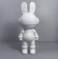 2026 Populaire Lapin spatial fluide en PVC avec tirelire, Embryons de vinyle fluide blancs pour la vente en gros