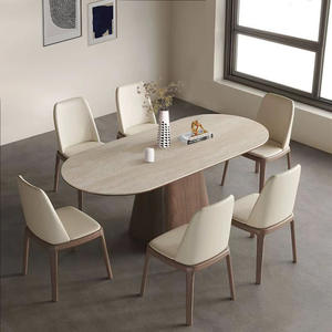 Ensemble table et chaises de style nordique, 4 pièces, rectangulaire, en bois de frêne, gain de place, pour salle à manger - Product Image 5