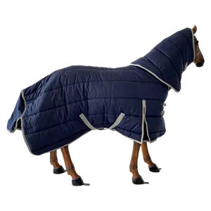 Heavy weight stable rug with 420D outer 400g cotton filled fleece lined wither pad and soft breathable nylon lining