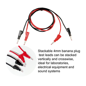 Cables <span class=keywords><strong>de</strong></span> prueba con conector banana apilable <span class=keywords><strong>de</strong></span> 4 mm en negro/rojo/verde/<span class=keywords><strong>azul</strong></span>/amarillo, cable <span class=keywords><strong>de</strong></span> seguridad aislado - Product Image 4