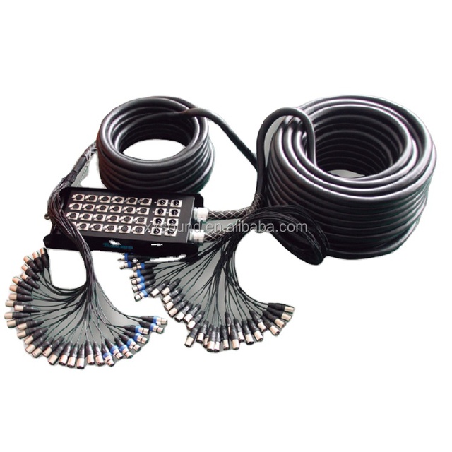 High Quality Xlr Male Female 16 24 28 32 40 Channels Snake Cable Car Drum Box Connector Audio Snake Cable