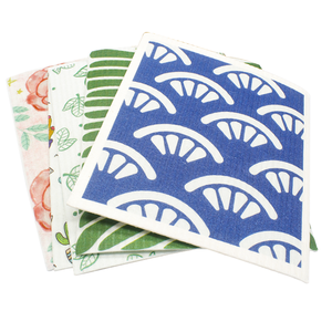Paños de cocina con estampado sueco biodegradables absorbentes personalizados, esponjas de lavado, estropajos de cocina - Product Image 1