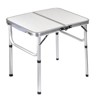 Table pliante rectangulaire moderne pour l'extérieur en alliage d'aluminium, table en aluminium personnalisée en usine