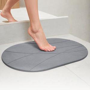 עיצוב מינימליסטי אבן אמבט מחצלת סגלגל חרוט רצפת שטיח סופג ייבוש אמבטיה דוורמטה - Product Image 1