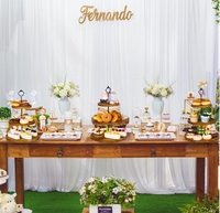 Country Cottage Dessert Display Plateau à gâteaux en couches Support à cupcakes en bois Plateau en bois 3 pièces