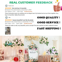 Support à fleurs en acrylique transparent JHMJ YKLHJ, centre de table pour mariage, vases décoratifs - Style romantique, taille et couleur personnalisables
