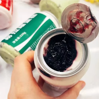 Nouveau Design Bocal en PET pour Gâteaux, Bocaux en Plastique Transparent Personnalisés Jetables pour Lait, Thé, Jus, Gâteau, Smoothies, Bocaux en PET avec Couvercles Entièrement Ouvrables
