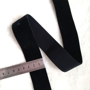 Wv011 nhà sản xuất cung cấp phụ kiện may mặc cổ phiếu bán buôn đàn hồi Đen <span class=keywords><strong>50mm</strong></span> nhung <span class=keywords><strong>Ribbon</strong></span> - Product Image 6
