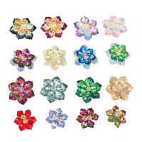 En gros Nouvelle Couleur Cristal Tissé Fleur Broche Broches À La Main Corsage Boucles D'oreilles et Vêtements Accessoires pour Robes De Mariée