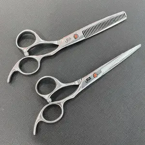 Professional 6 & 5.5 Inch 6cr steel Set Thinning Barber Cutting Hair Shears Scissor Tools Hairdressing Scissors