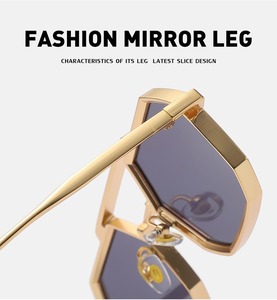 QSKY nouveau design bas prix rétro petite monture carrée polygonale double faisceau pare-<span class=keywords><strong>soleil</strong></span> personnalisé métal logo steampunk lunettes de <span class=keywords><strong>soleil</strong></span> - Product Image 6