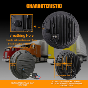 Luz Led de 7 pulgadas con <span class=keywords><strong>Halo</strong></span> de Ojos de Ángel para Lada 4x4 urban Niva Jeep JK Land Rover Defender, haz Hi-Lo - Product Image 4