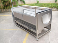 Wolborstelroltrommelreiniger, industriële fruit- en groentewas- en schilmachines