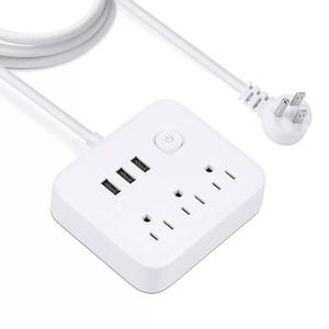 Hot Selling 10a Power Strip <span class=keywords><strong>3</strong></span> Ac <span class=keywords><strong>3</strong></span>-Outlet Overspanningsbeveiliging Nfc Usb <span class=keywords><strong>2</strong></span> Poorten Netwerkuitbreidingskaart Etl Fcc Voor - Product Image 1