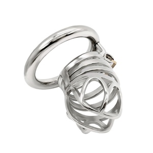 FRRK-42 Stainless Steel Male Chastity Device Useful Sturdy Hard Stay BDSM Cock Cage Body Play Control Sex <b>Toy</b> <b>for</b> <b>Men</b> - Product Image 3