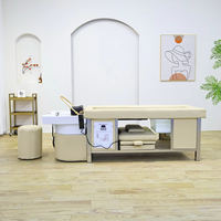 Luxe Thai Tête Spa Lavage Chaise De Cheveux Salon Électrique Pédicure Massage Shampooing Tables Lit avec Circulation D'eau Vapeur