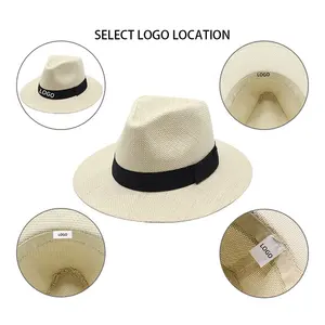 Sombrero de paja de papel para hombre y mujer, sombrero de paja de alta calidad para hombre y mujer, Panamá, gran oferta