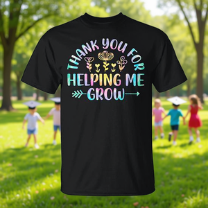 T-shirt promotionnel pour enfants « Remerciements pour m'avoir aidé à grandir » – Idéal pour la remise des diplômes - Product Image 1